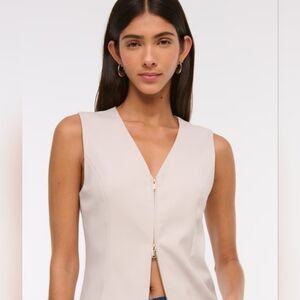 Abercrombie & Fitch Structured Zip Up Vest Size Small